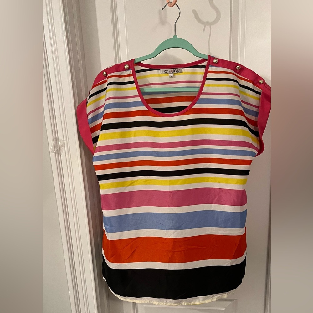 Joy Joy Multicolor Striped Top